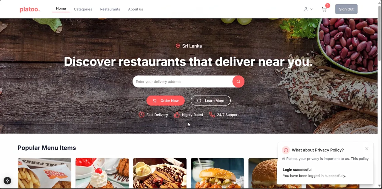 Platoo - Full-Stack Development Project